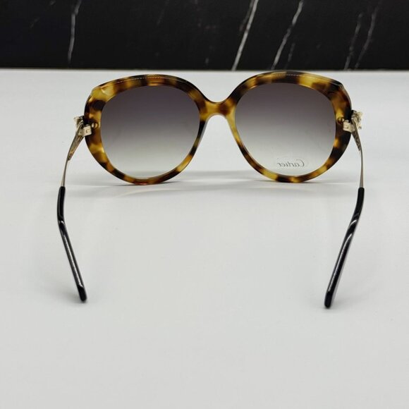 NEW CARTIER CT0064S 002 WOMEN HAVANA GOLD ROUND SUNGLASSES CARTIER CT0064S main image 9